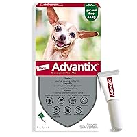Advantix® Spot-on antiparassitario per Cani fino a 4 Kg, 6 pipette da 0,4 ml. Elimina zecche