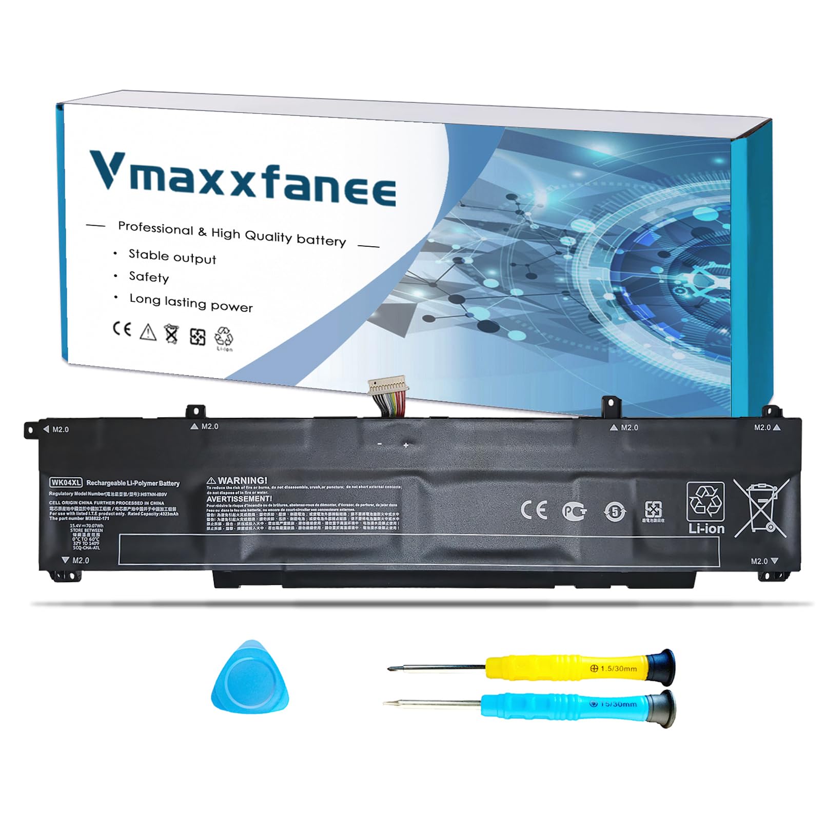 Amazon.com: Vmaxxfanee WK04XL M39179-005 Laptop Battery