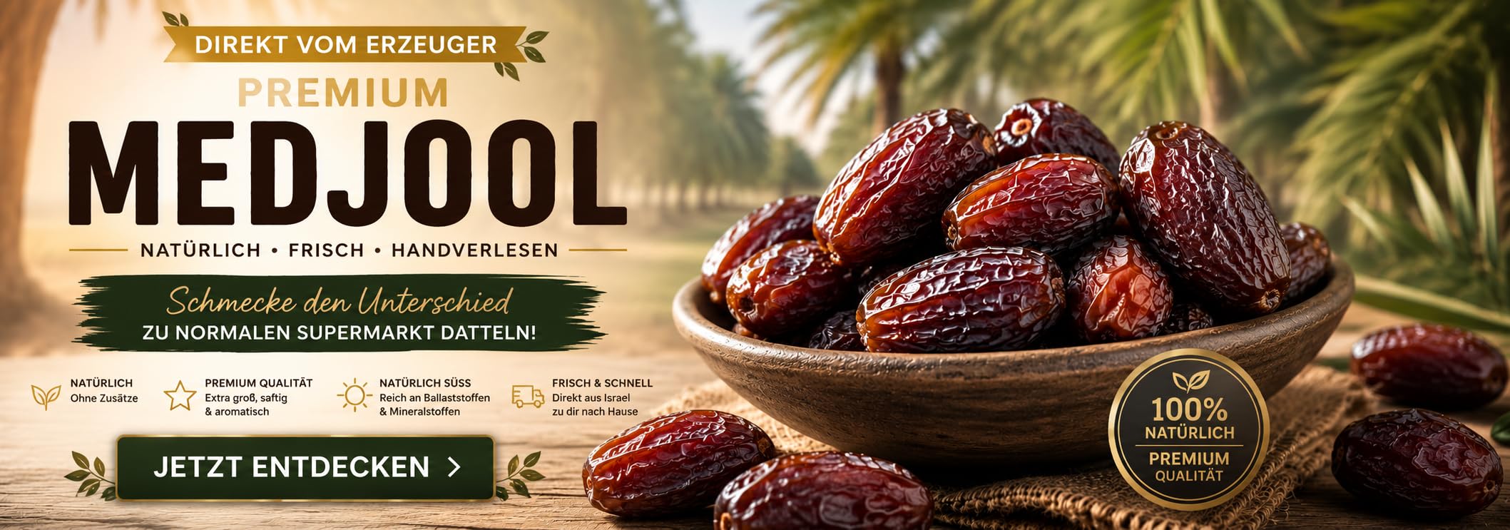 BIO-Medjoul-Datteln JUMBO 5kg Israel Spezialitäten 100% BIO Aktuelle Ernte