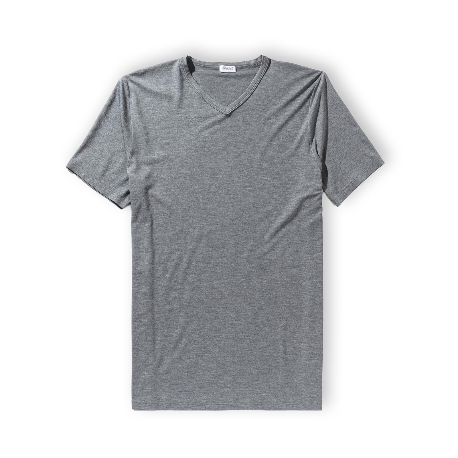 Zimmerli T-Shirt Short Sleeve v-Neck Pureness Grey mélange M