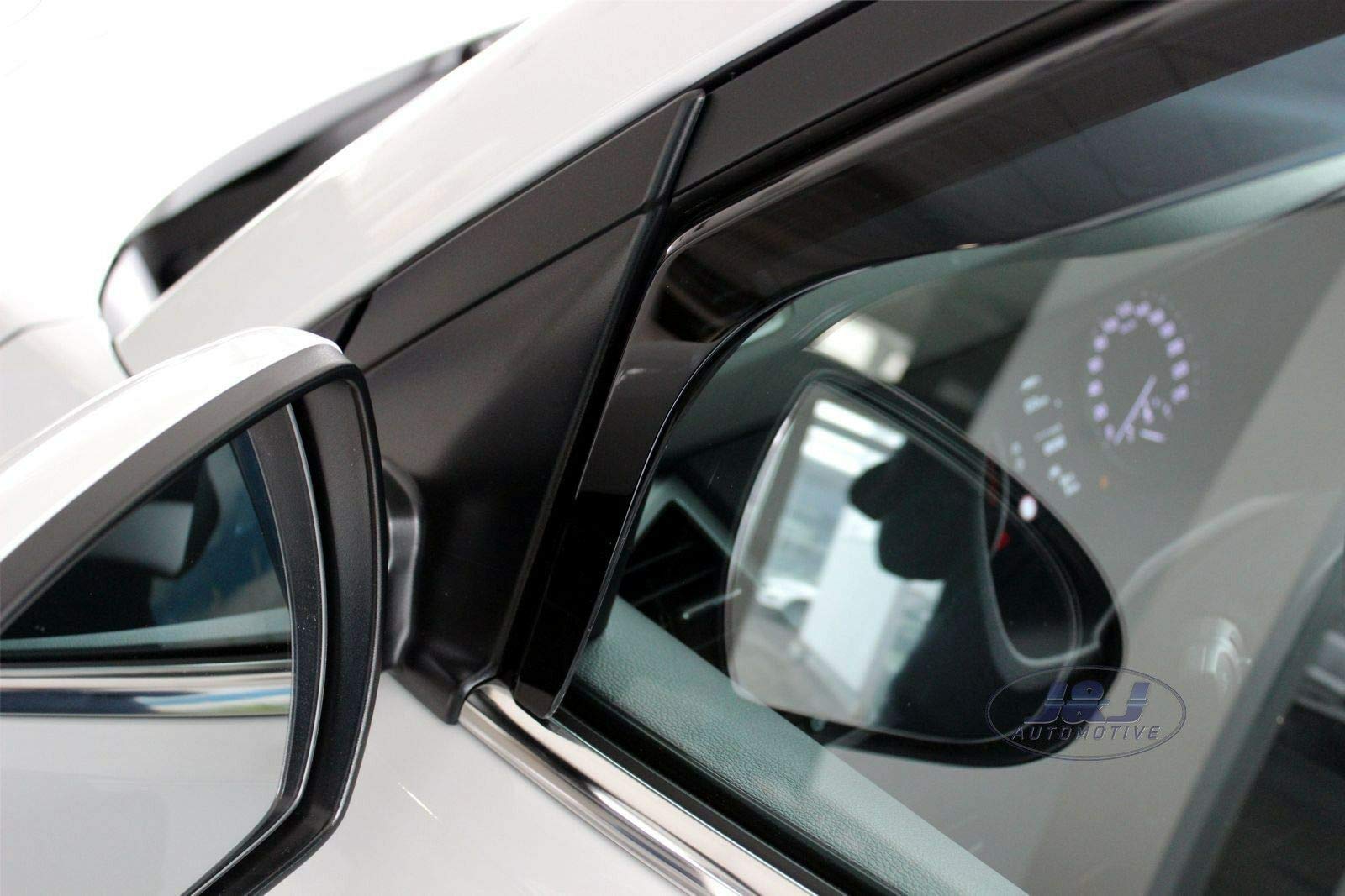 J&J AUTOMOTIVE Windabweiser passend für Hyundai Tucson 5-Türer 2015-2020 4tlg, Heko Regenabweiser Vorne Hinten Getönt Dunkel Passform