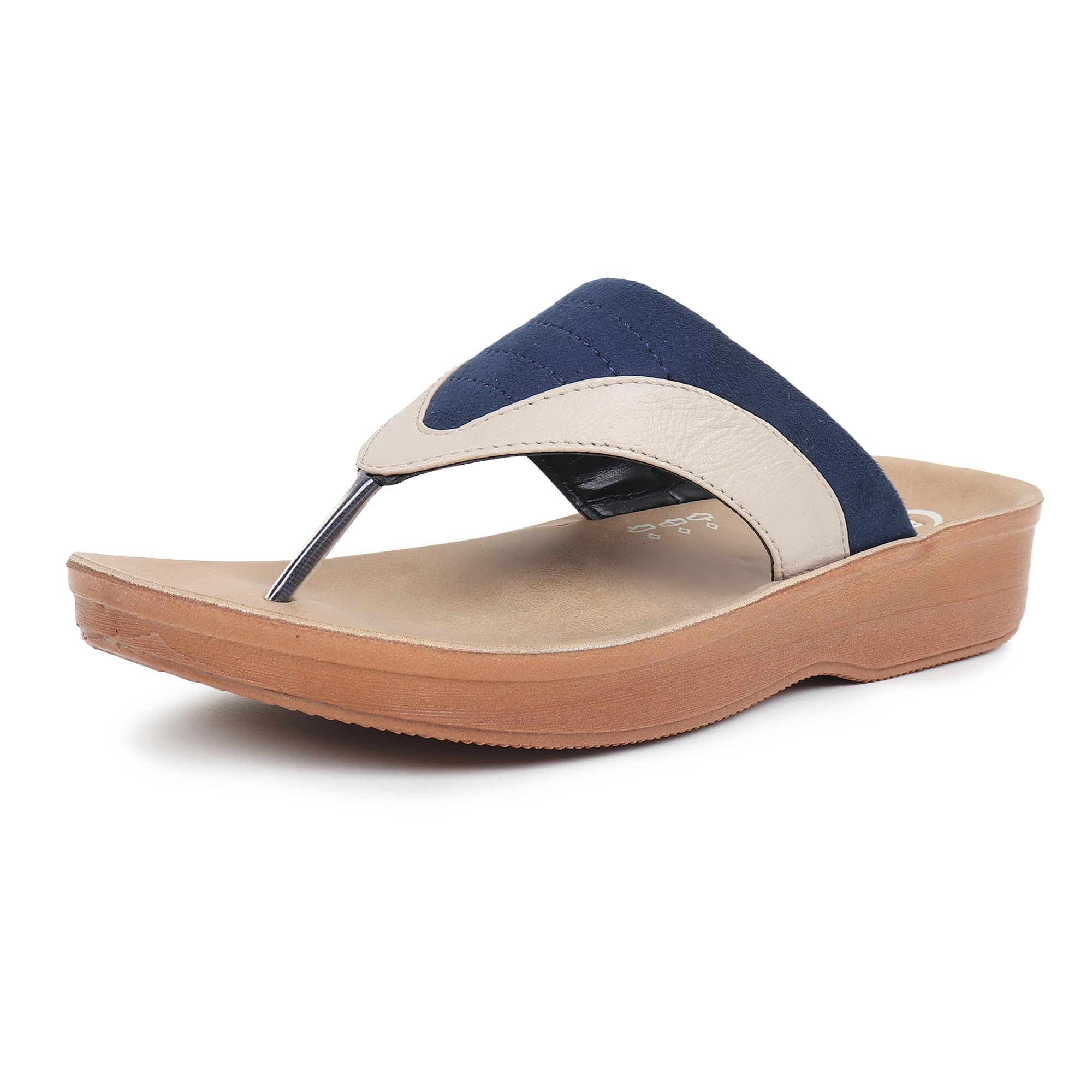 aerofast Women's Orthopedic Flip Flops Comfort Sandals V-Strap Cushioned Thong Sandals with Arch Support and Non-Slip Sole (AF08N1)-picture-53