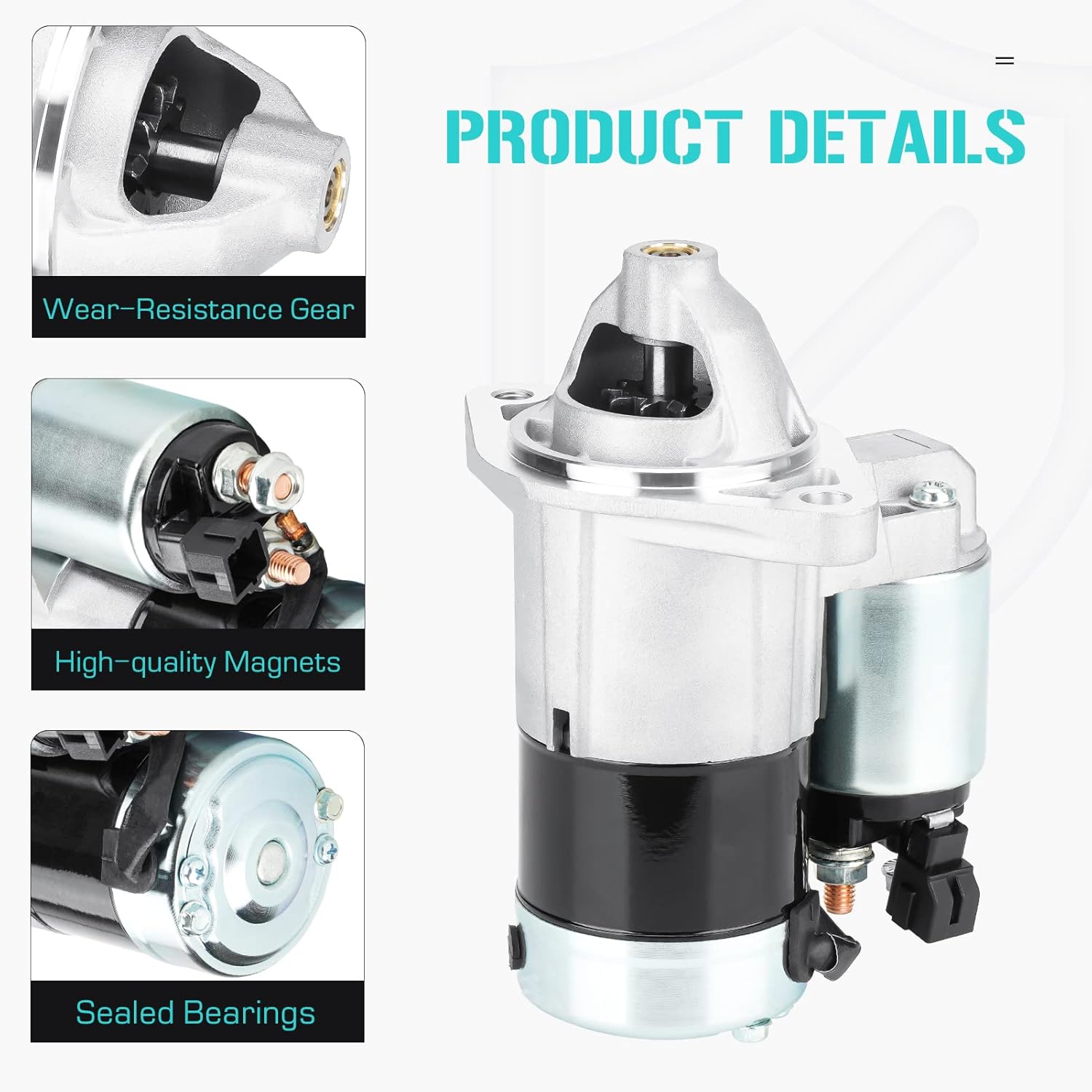 17841 Starter L4 1.8L for Toyota Corolla 2003-2008, for Matrix 2003-2008, for Pontiac Vibe 1.8L L4 2003-2008, SND0295, 410-52207, 28100-0D080, 28100-22090