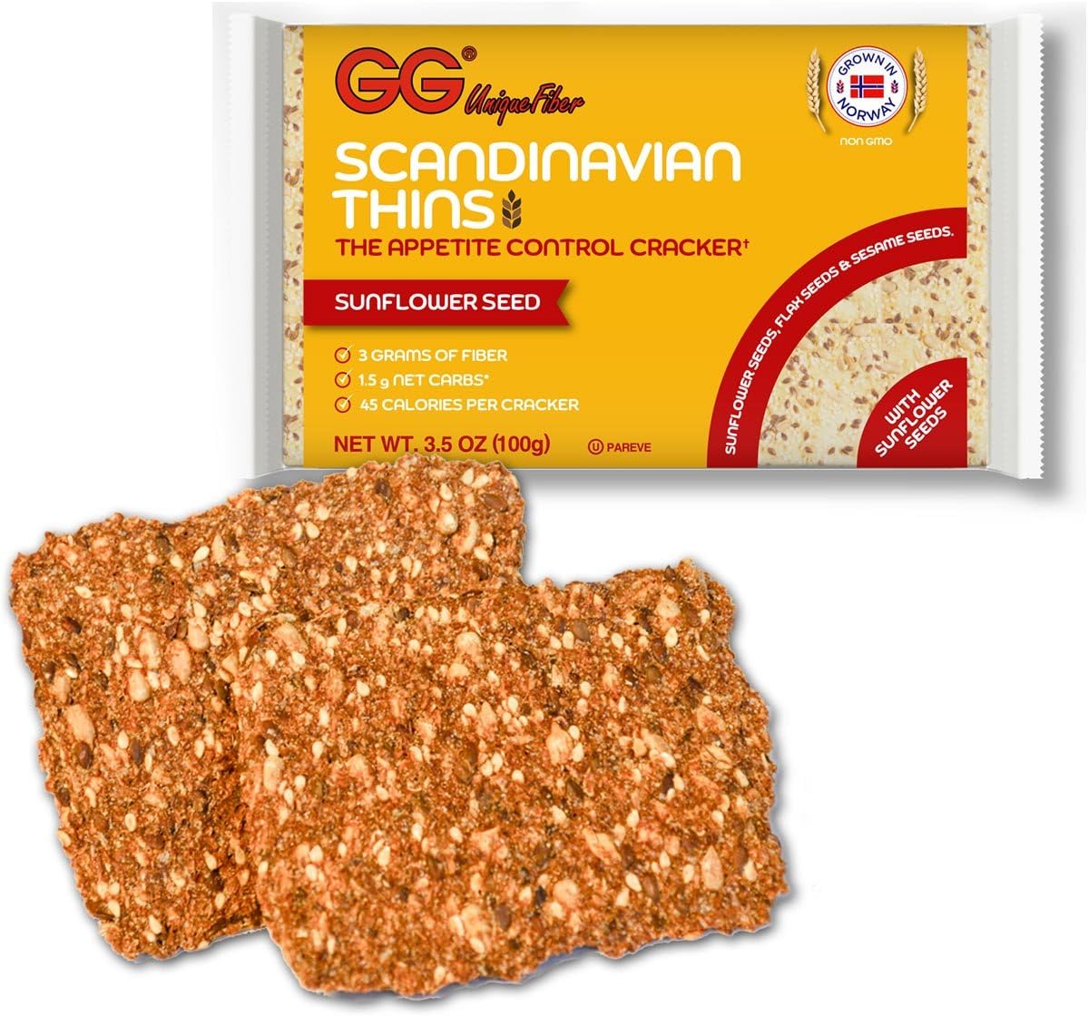 Gg Scandinavian Thins With Sunflower Seeds 3.5 oz (Pack of 5)
