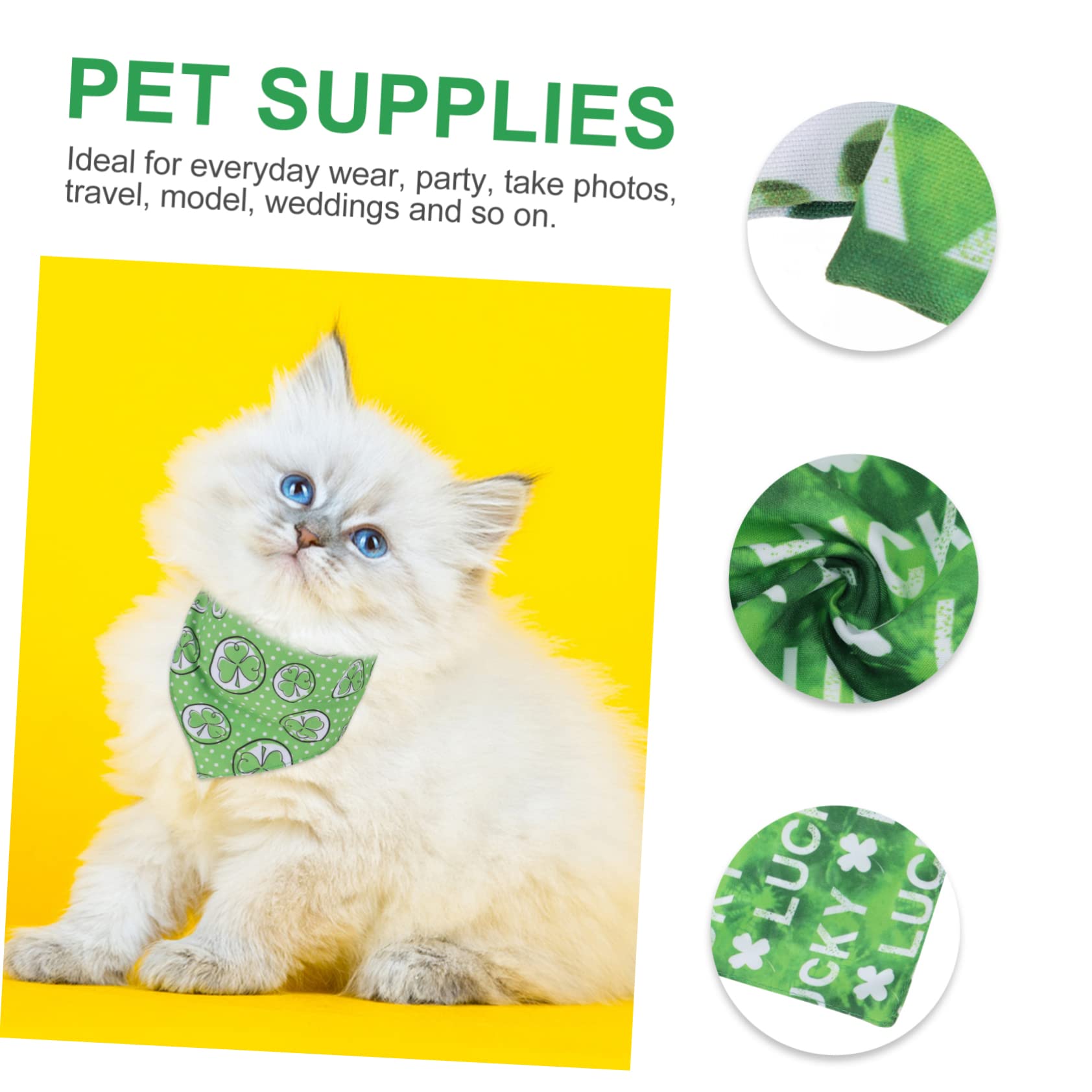 BESPORTBLE 12piezas Bufanda Creativa para Mascotas Bandana Ligera y Duradera para Perros y Gatos Accesorio para Fiestas Bodas y Uso Diario Diseño Divertido y Moderno para Fotografía y
