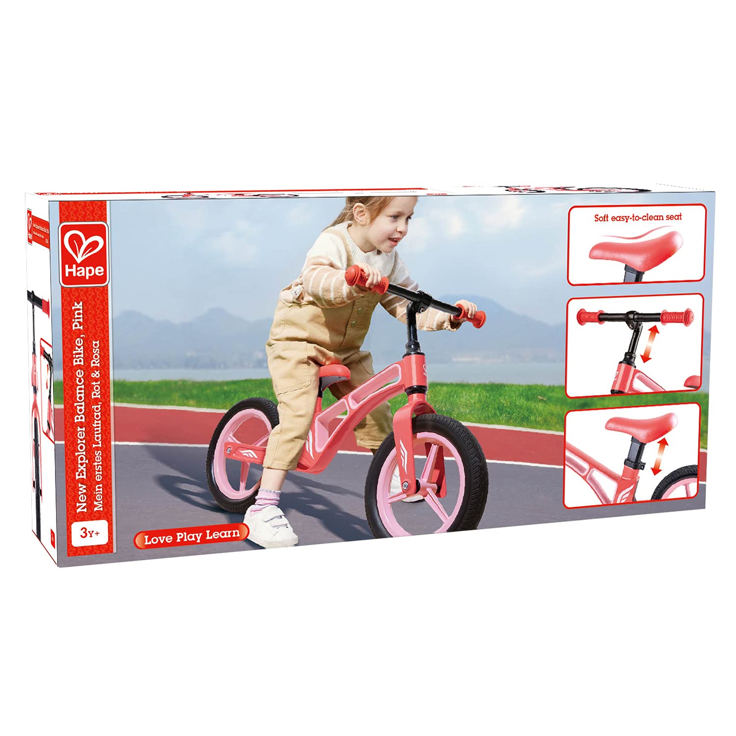 Hape New Explorer Balance Bike, Pink