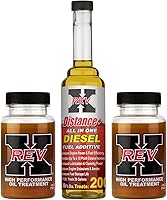 Vista 1 de REV X Kit diésel original - Distance+ (8 onzas) + aditivo de aceite de alto rendimiento (paquete de 2)