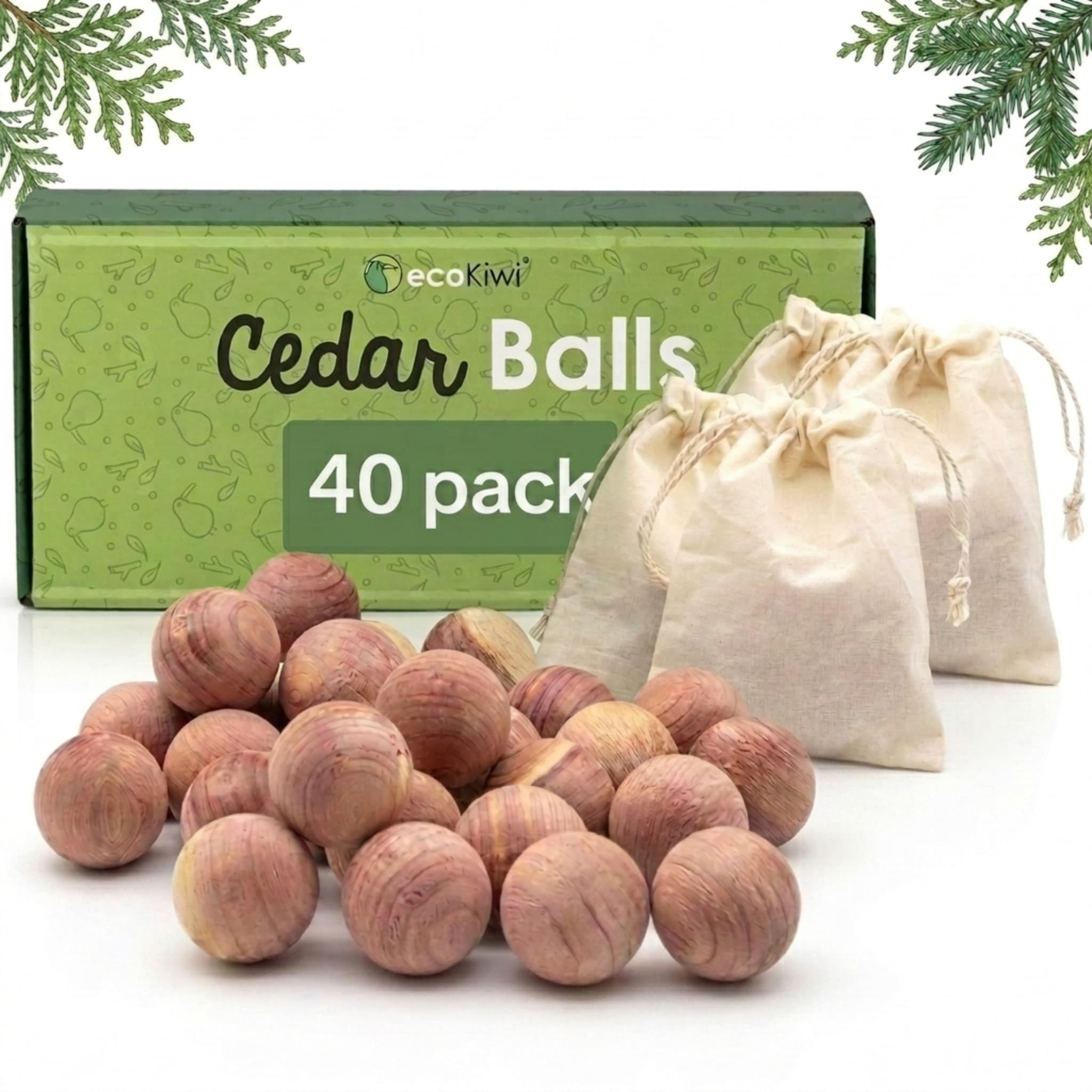 ecoKiwi Cedar Balls for Clothes Storage