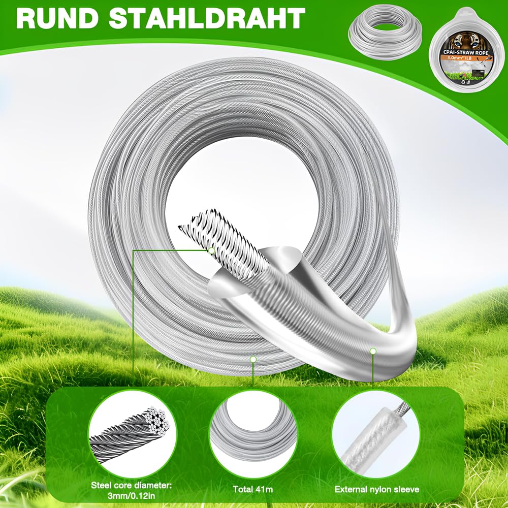 Filo Decespugliatore GARDENIX 3,0mm X 100m | Rotondo In Nylon | Colore Verde - Foto 4