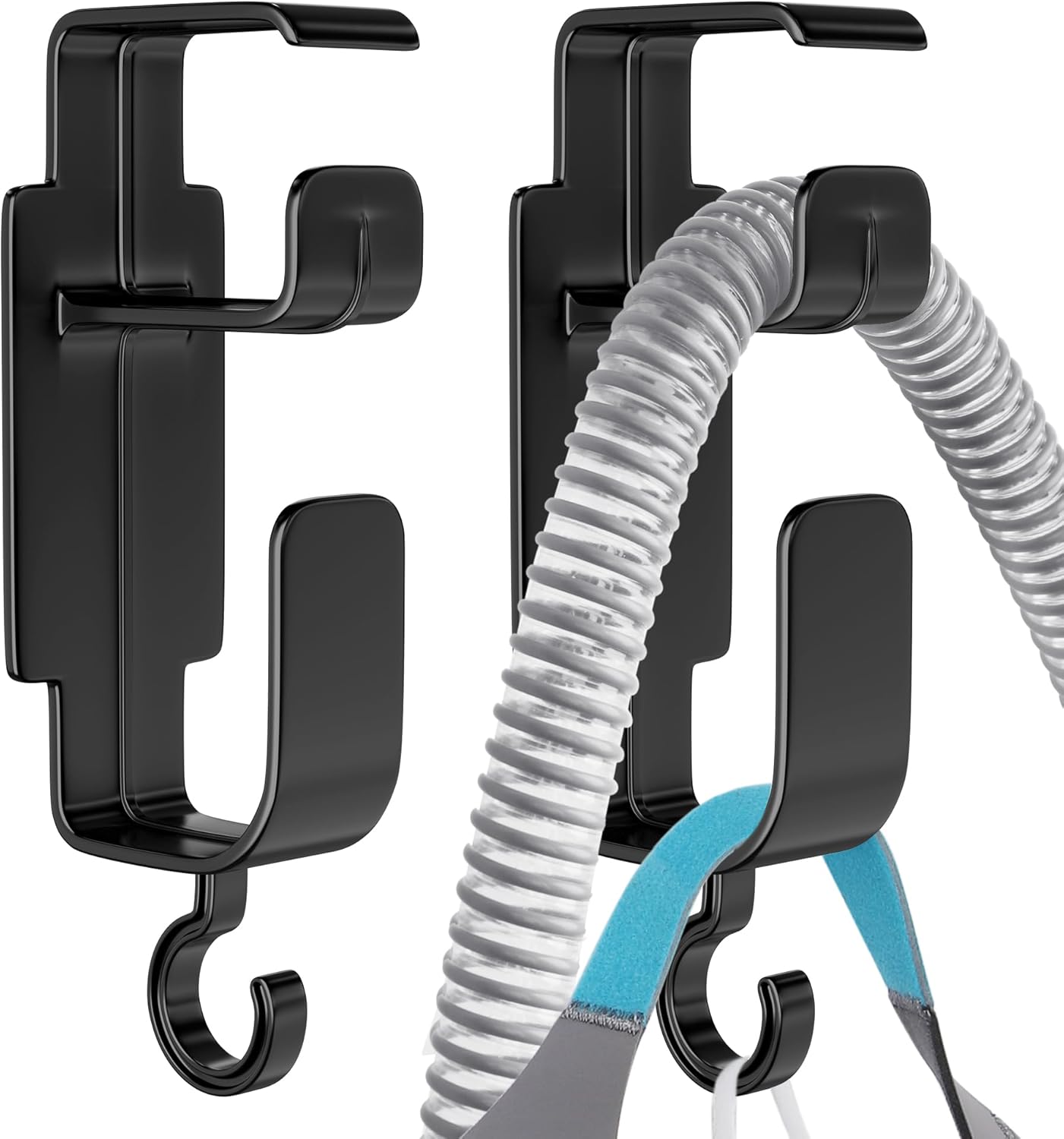 2 Pack Black CPAP Hose Holder for Bed, CPAP Hose Hanger...