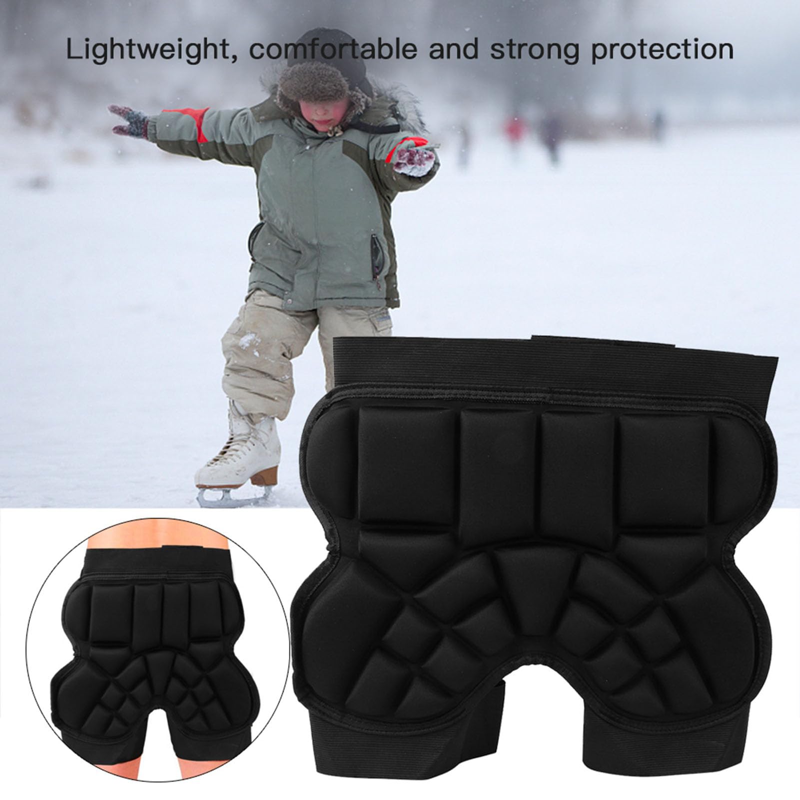 Coussinet de Patinage à roulettes – Conception Flexible et Sûre Protection épais en EVA Crochets Boucles Spéciale du Coccyx Doublure-Protection des Hanches Et Fesses pour Les Enfants