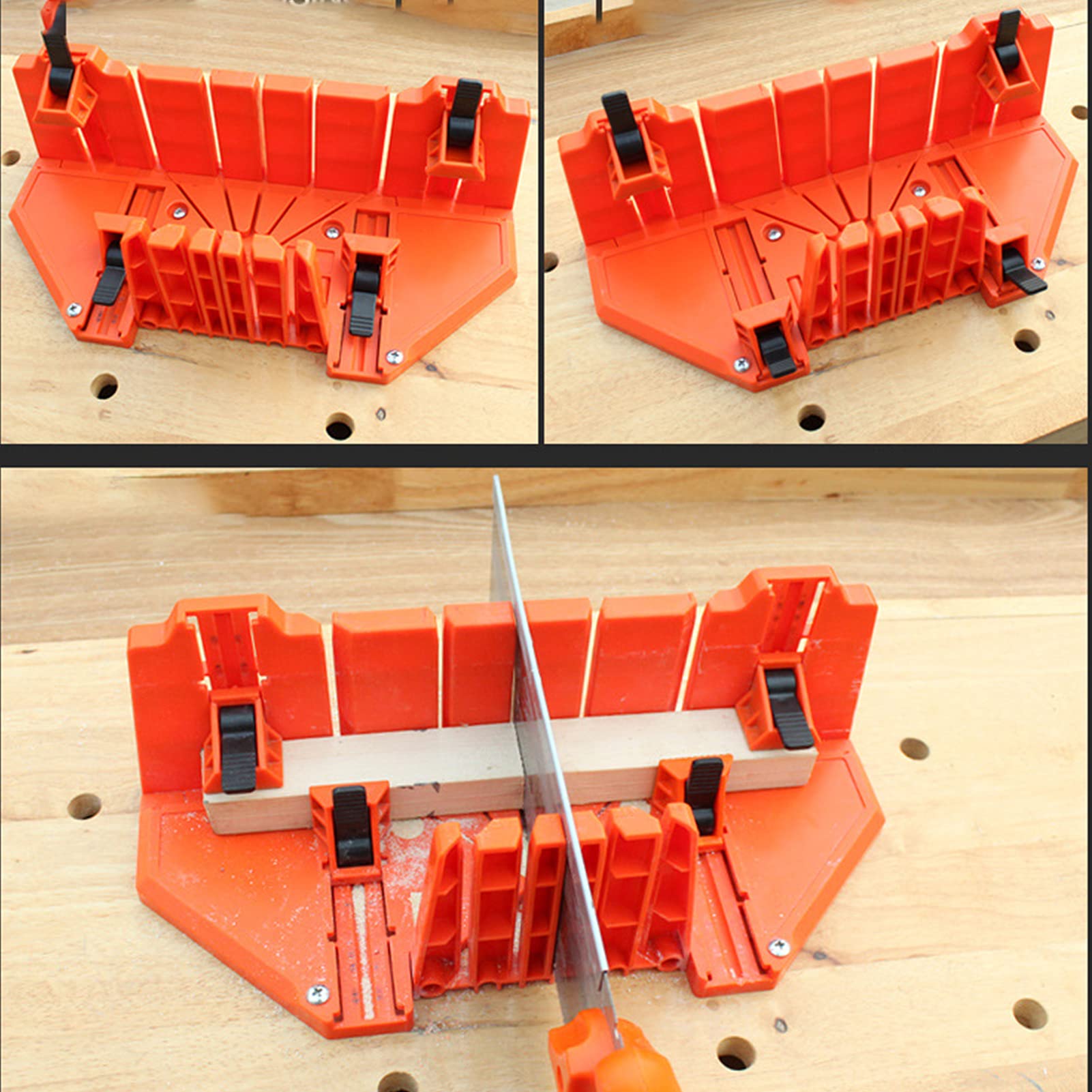 Scatola per mitra da 14" Scatola per mitra con bloccaggio ad angolo multiplo ad alta resistenza con sega a dorso da 12" per lavori manuali