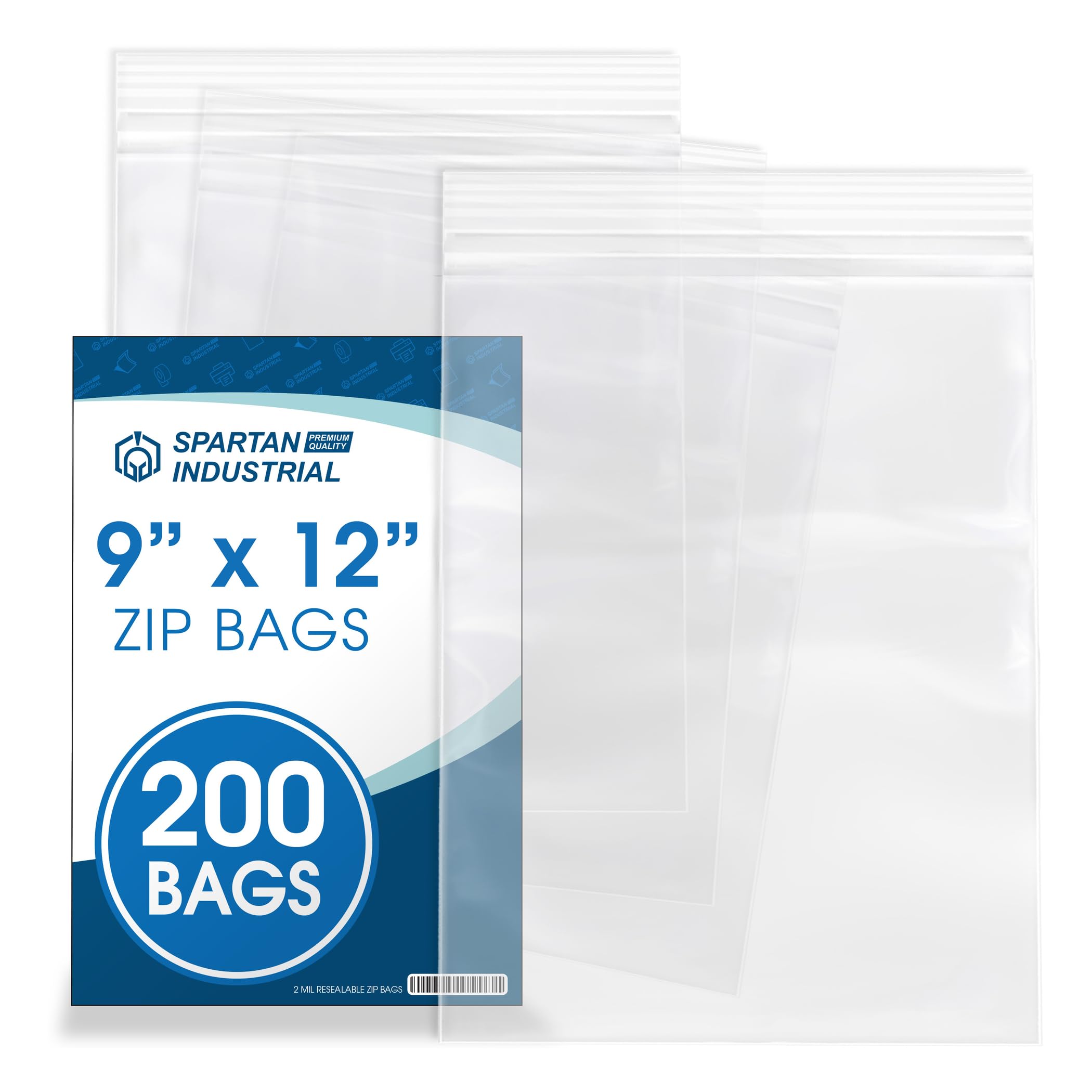 Amazon.co.jp: Spartan Industrial -（200カウント）2ミルの透明な再封