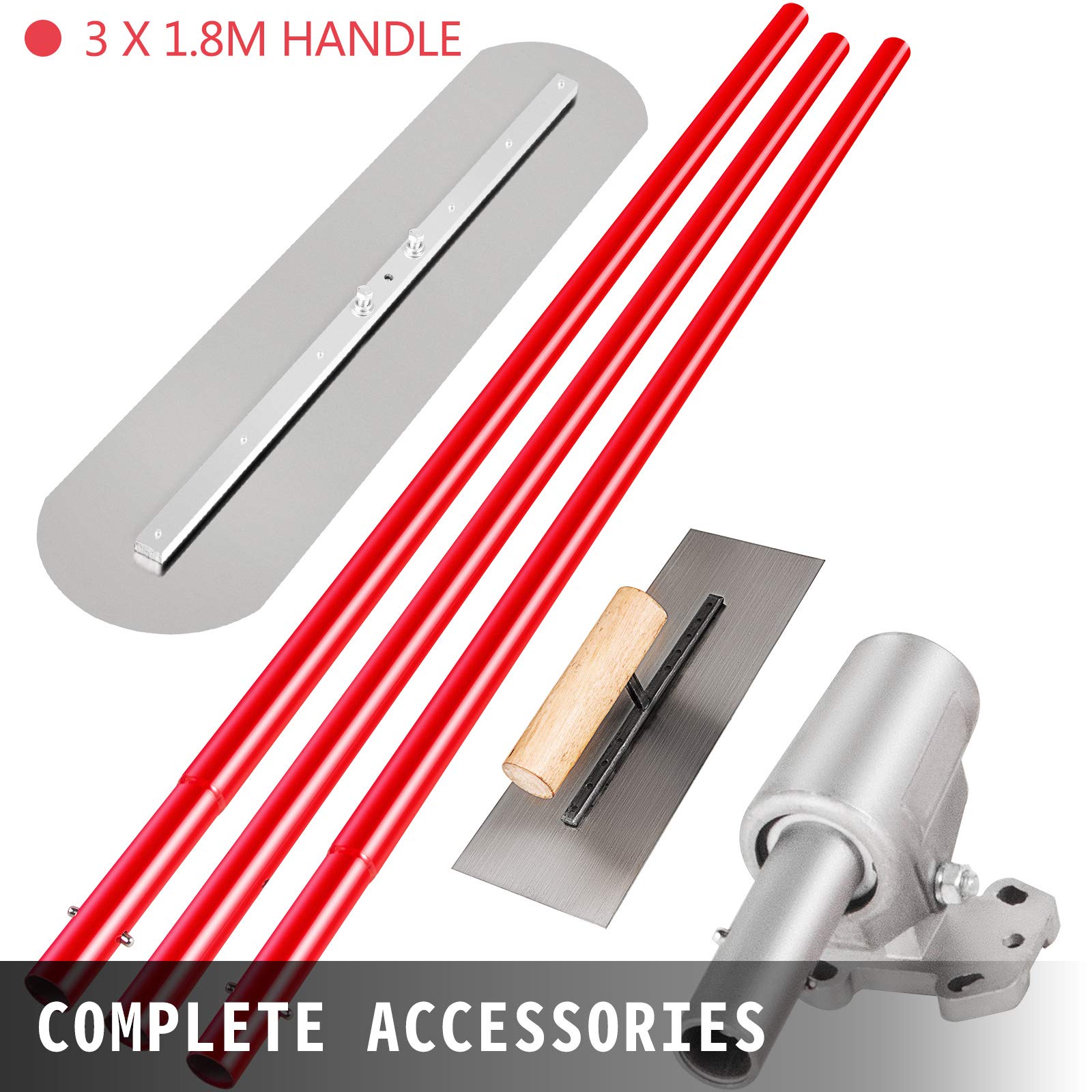 VEVOR - Galleggiante in acciaio al manganese, per calcestruzzo, 900 x 200 mm, per calcestruzzo, strumento per calcestruzzo, kit Bull Pool Float Bull Float Handle Bull Float Staffa per calcestruzzo