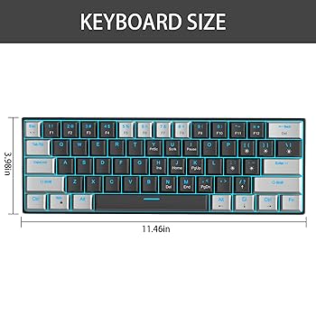 Amazon.co.jp: 60%メカニカルゲーミングキーボード ミックス