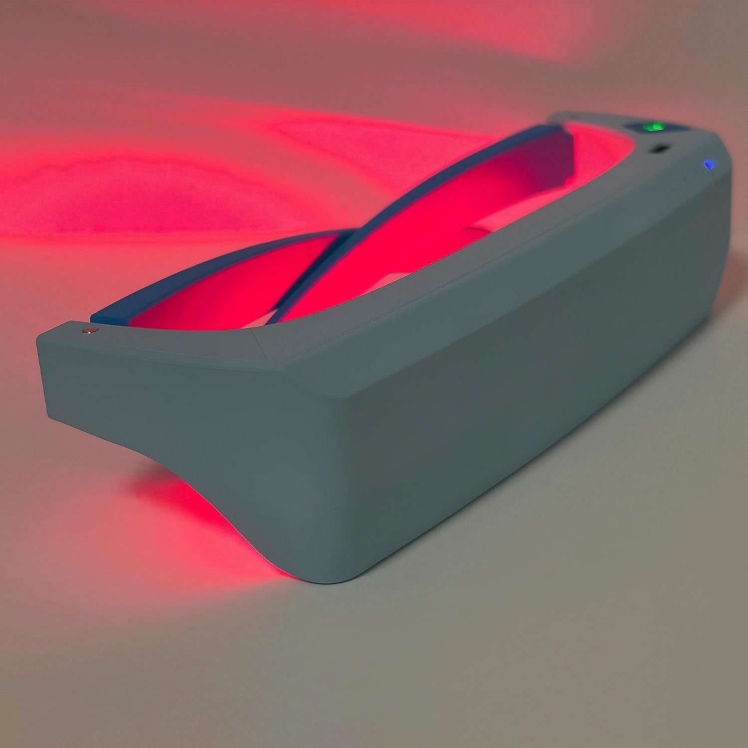 670nm Red Light Therapy Glasses, UV-Free LED Glasses for Eye Wellness | Features 670nm deep red LEDs that deliver UV-free light for comfortable daily eye wellness and relaxation at home or travel.