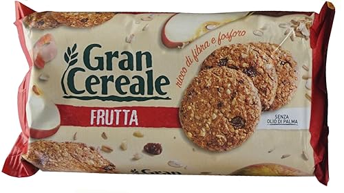 Miniatura 2 de Mulino Bianco "Gran Cereale Frutta" ("Galletas de cereales de frutas"), galletas altas en fibras, paquetes de 17.63 onzas (17.64 oz) (paquete de 2)