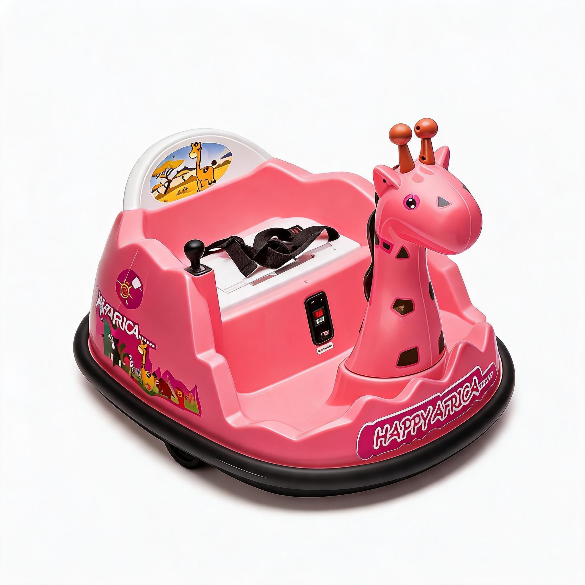Voiture Tamponneuse Électrique Enfant Rotation 360 Télécommande Voiture Bumper Électrique Enfant 2-5 Ans Lumières LED Musique Claxon6V Jouet Anti-Choc Idéal Cadeau Garçon Fille