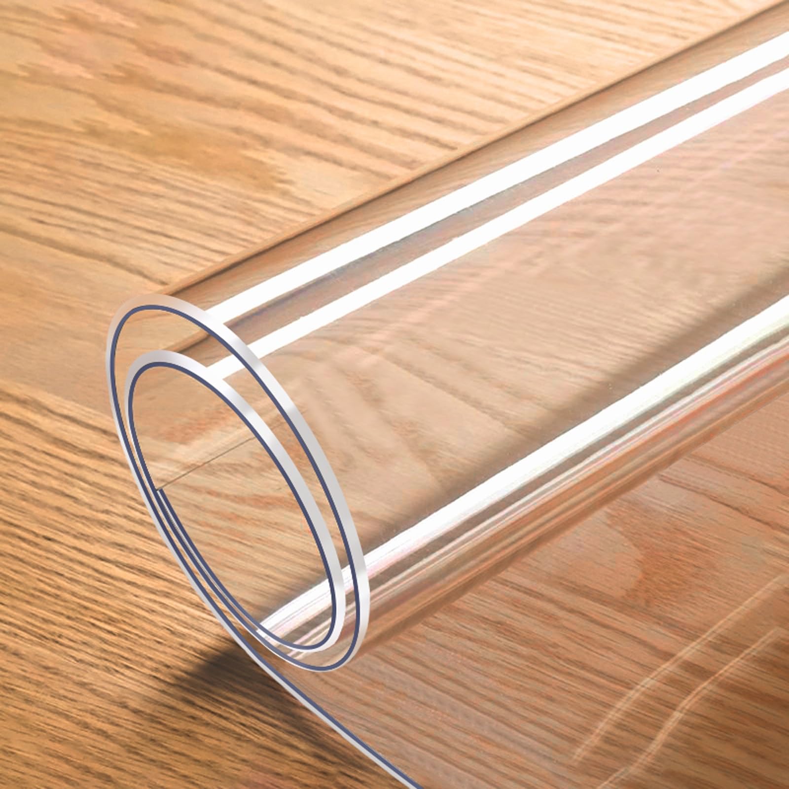 Thick 2mm Large Floor Protector Mat Clear Wood Tile Floor Protector Mat for Living Room Office Bedroom PVC Wipeable Smooth Chair Mat for Pet Coffee Table Kitchen Pad Grime Proof Easy to Cut(30x140cm)