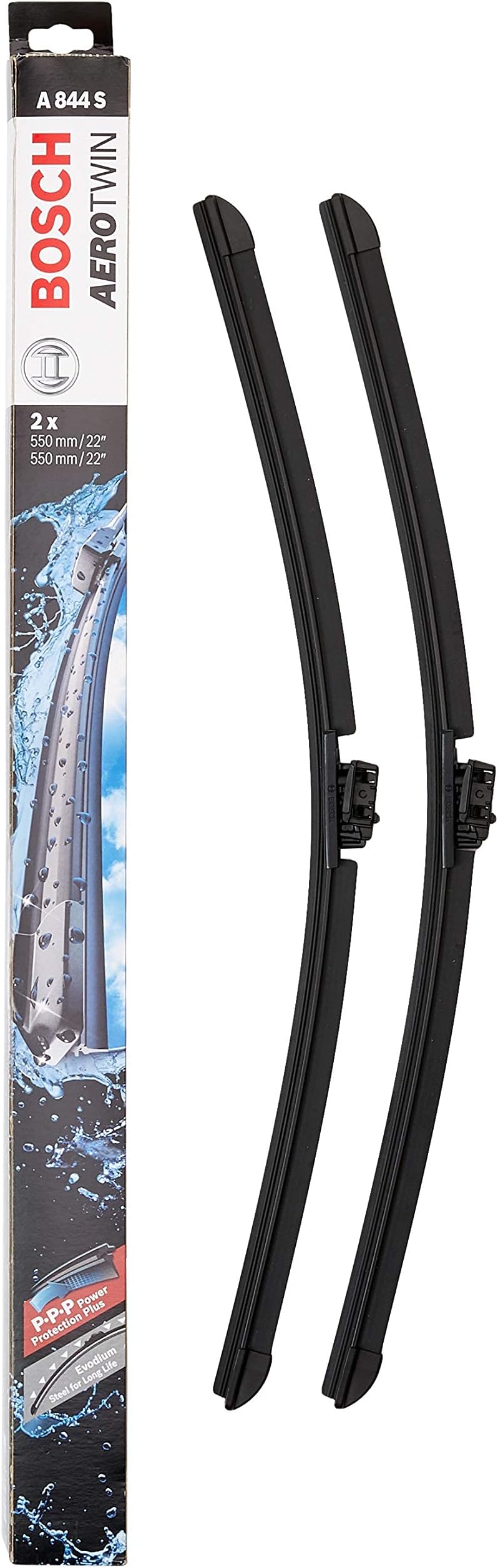 Bosch Wiper Blade Aerotwin A844S, Length 550mm/550mm − Set of Front