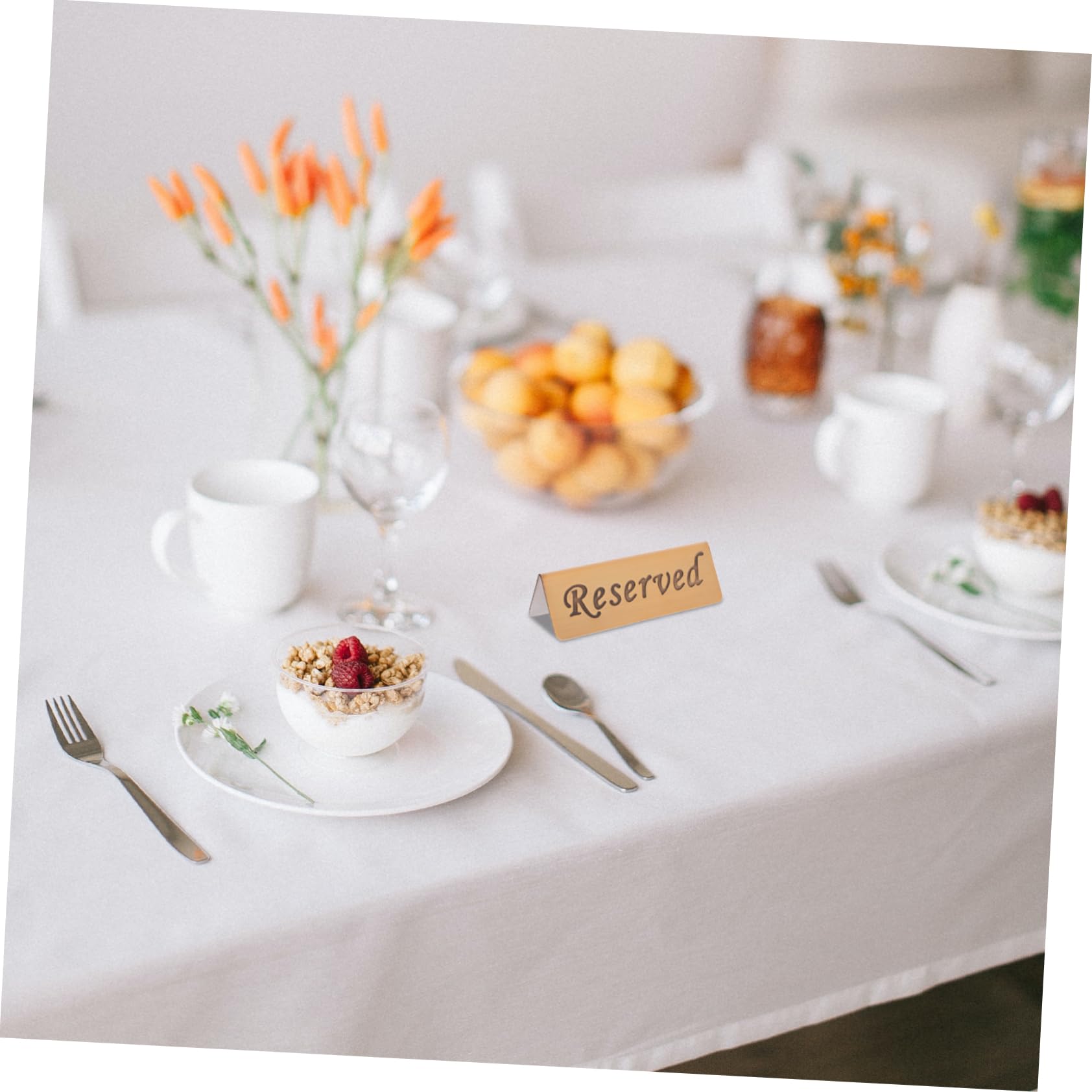 KICHOUSE Reserved Table Sign Elegant Construction for Restaurant Seating and Stylish Reserved Signs for Tables for and Fine Dining