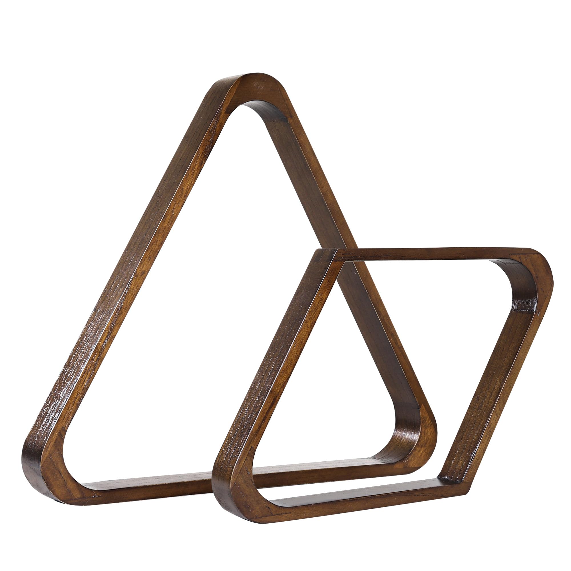 GSE Games & Sports ExpertSolid Wood Billiard 8-Ball Triangle / 9-Ball Diamond Pool Ball Racks for 2-1/4" Pool Balls, Pool Table Accessories