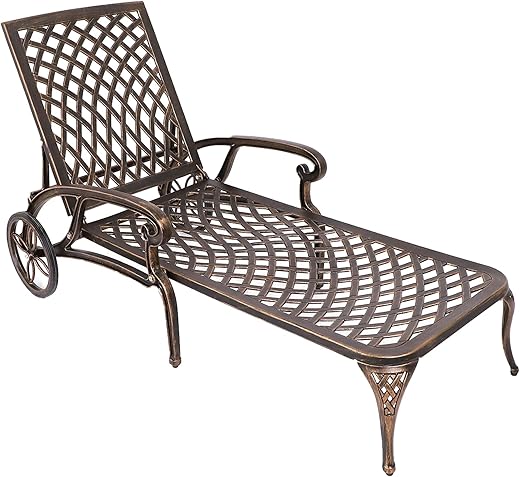 Best wrought iron lounger with wheels