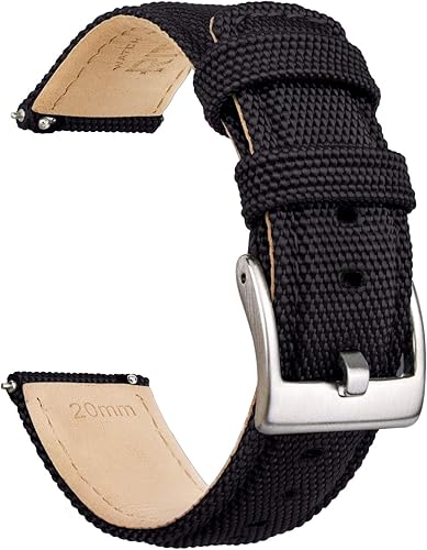 Ritche - Banda de reloj de tela de vela de liberación rápida, compatible con bandas de reloj Timex Seiko Fossil Citizen para hombres y mujeres