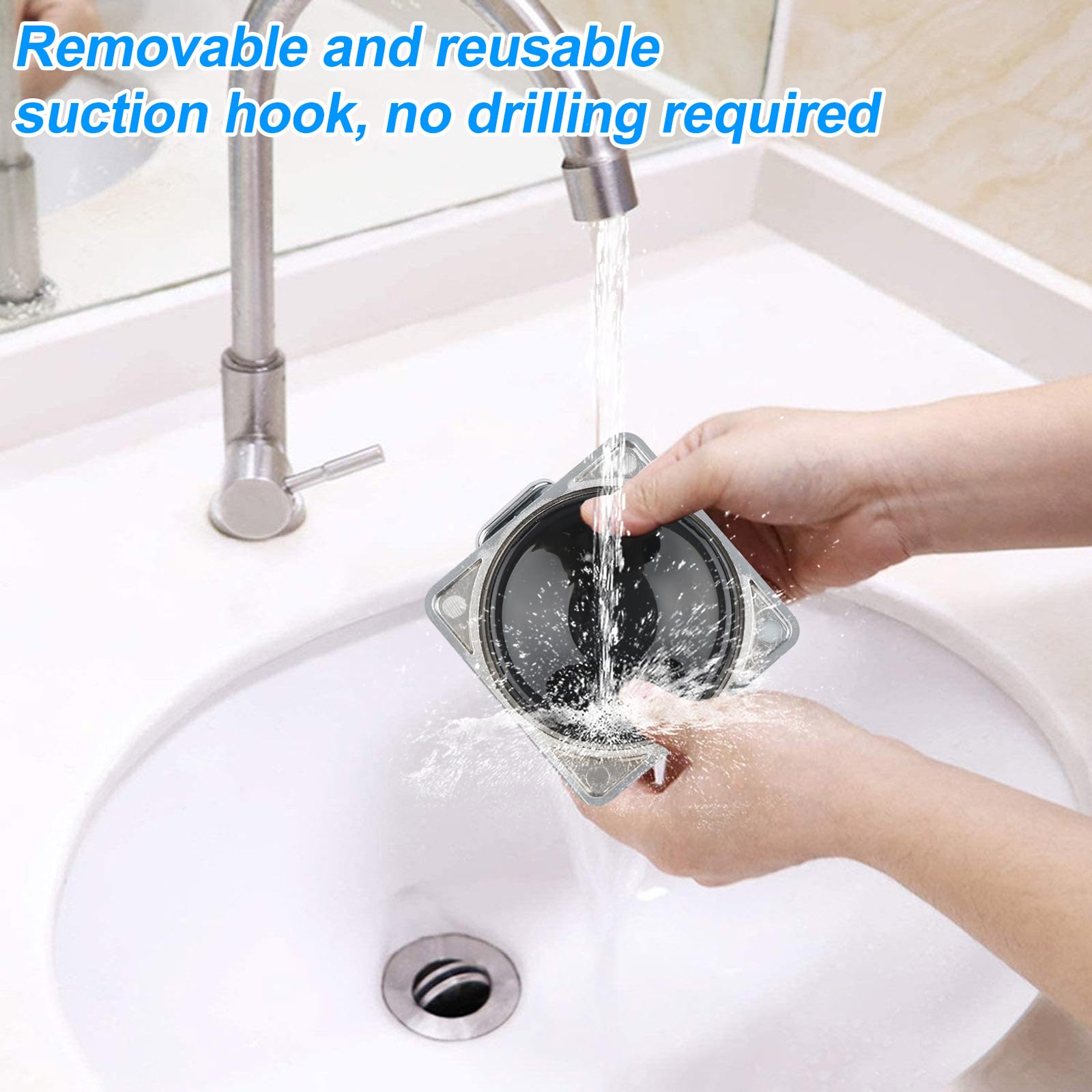 2 Pezzi Ganci Ventosa per Bagno Doccia Cucina Resistenti 5KG Senza Foratura Portasciugamani con Ventosa Ganci per Asciugamani Ganci Muro per Appendere