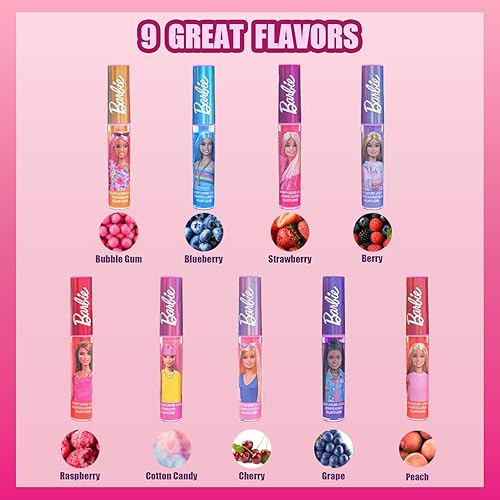 Miniatura 3 de Barbie - Brillo de labios con soporte acrílico para almacenamiento y exhibición, brillo de labios a base de plantas, perfecto para fiestas, fiestas