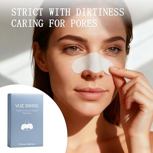 Miniatura 4 de Vue - Parches de nariz suizos, parches hidrocoloides para la nariz, tiras nocturnas para absorber impurezas, eliminar suavemente la suciedad y el