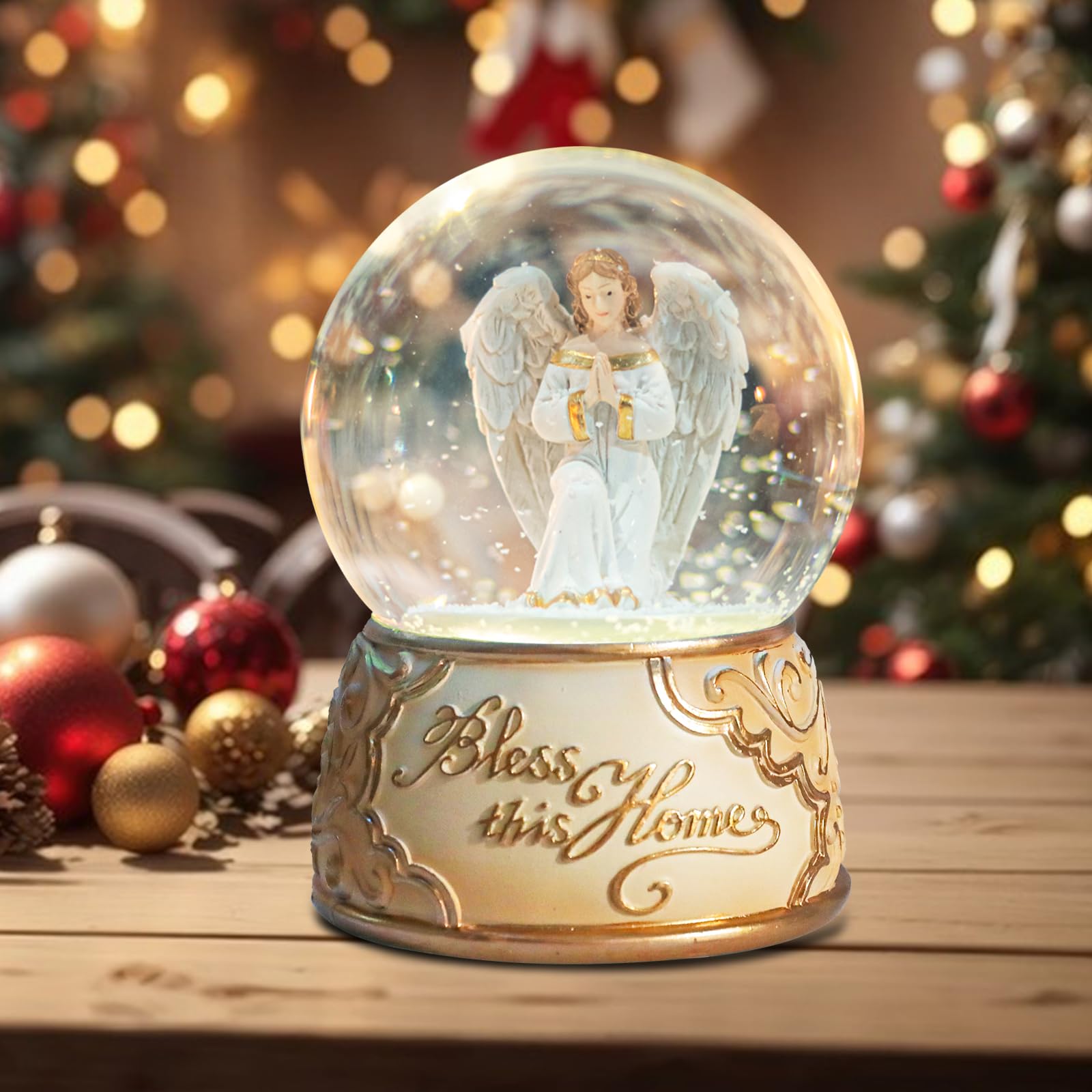 Amazon.com: Vipush Christmas Snow Globe - Angel Style