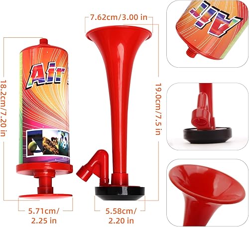 Miniatura 6 de FARBIN Bocina de aire para barco, bocina de niebla, Homs de aire para seguridad para animales salvajes para eventos deportivos, fiesta, bocina de