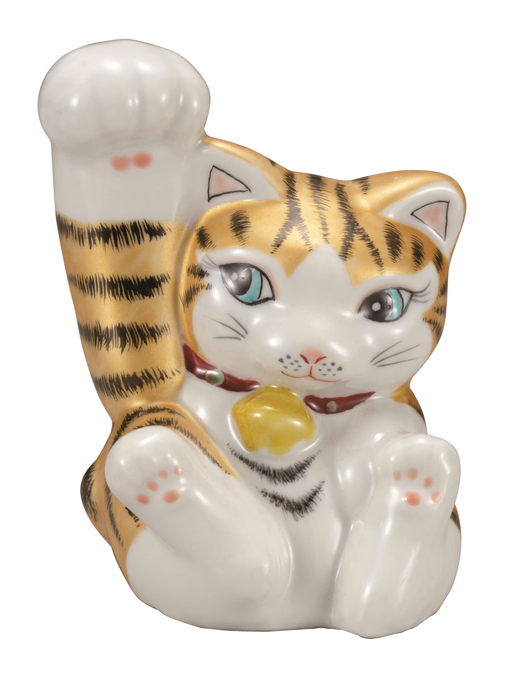 九谷焼　招き猫 金彩　猫の置き物 Amazon.co.jp: 『九谷焼』招き猫（4.5号）金彩 K7-1507 : ホーム＆キッチン