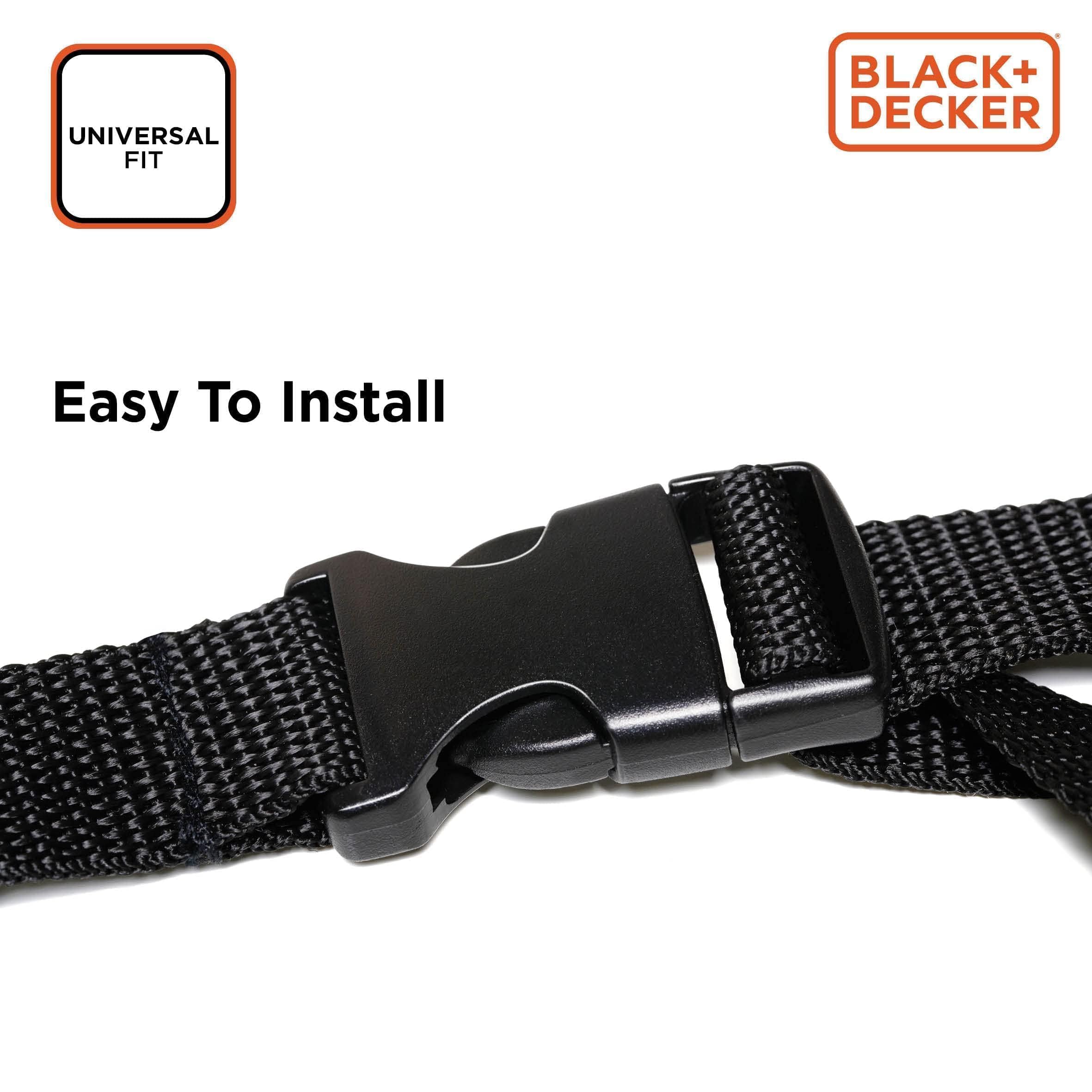 BLACK+DECKER Pokrowiec ochronny do bagażnika dla psa - uniwersalny - antypoślizgowy - odporny na działanie wody - 178 x 129 cm - czarny