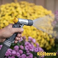 Vista 2 de Solterra: boquilla de manguera de jardín ajustable con 8 patrones, ajustable, Gris