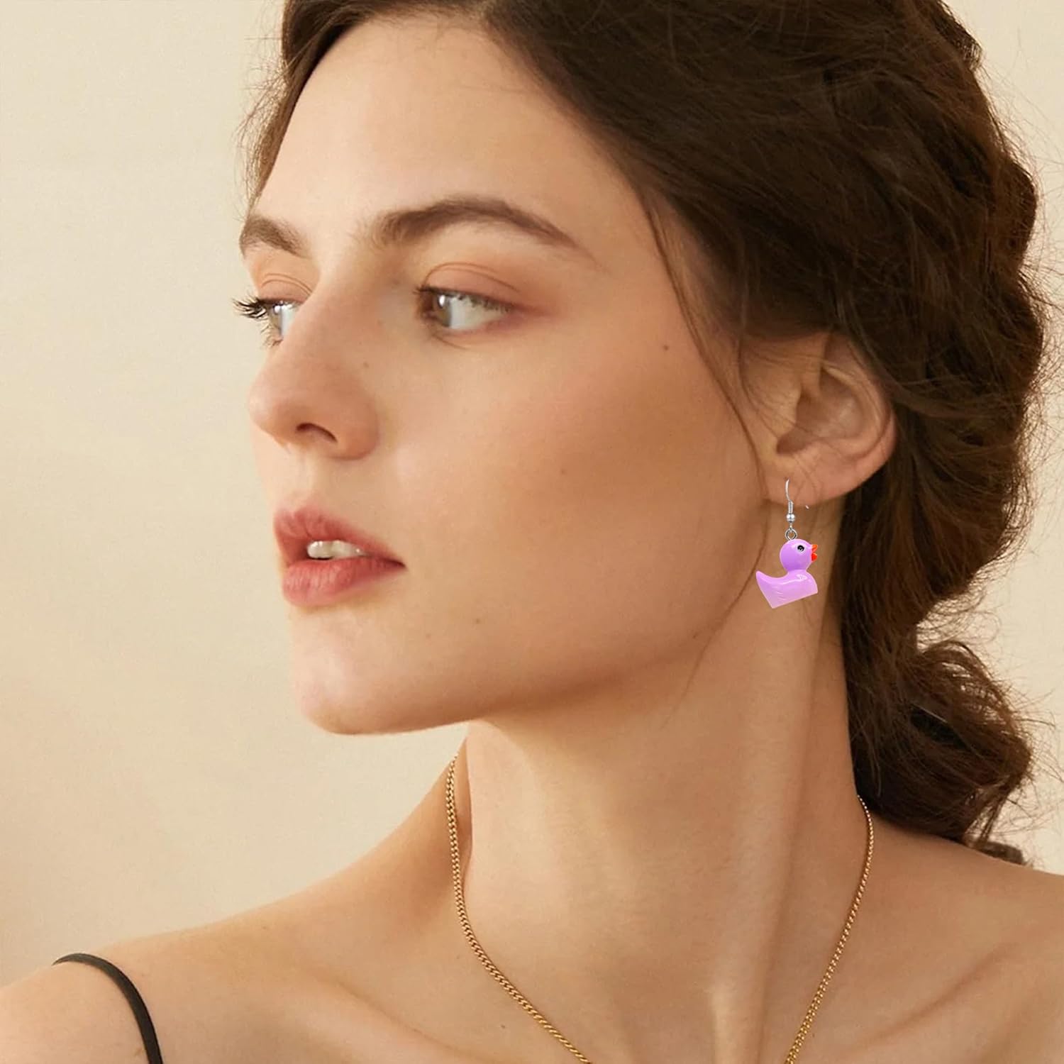 5 Pairs of Cute Duck Dangle Drop Earrings Funny Resin Little Yellow Duckie Pendant Earrings for Women Charming Jewelry Gift - Image 7