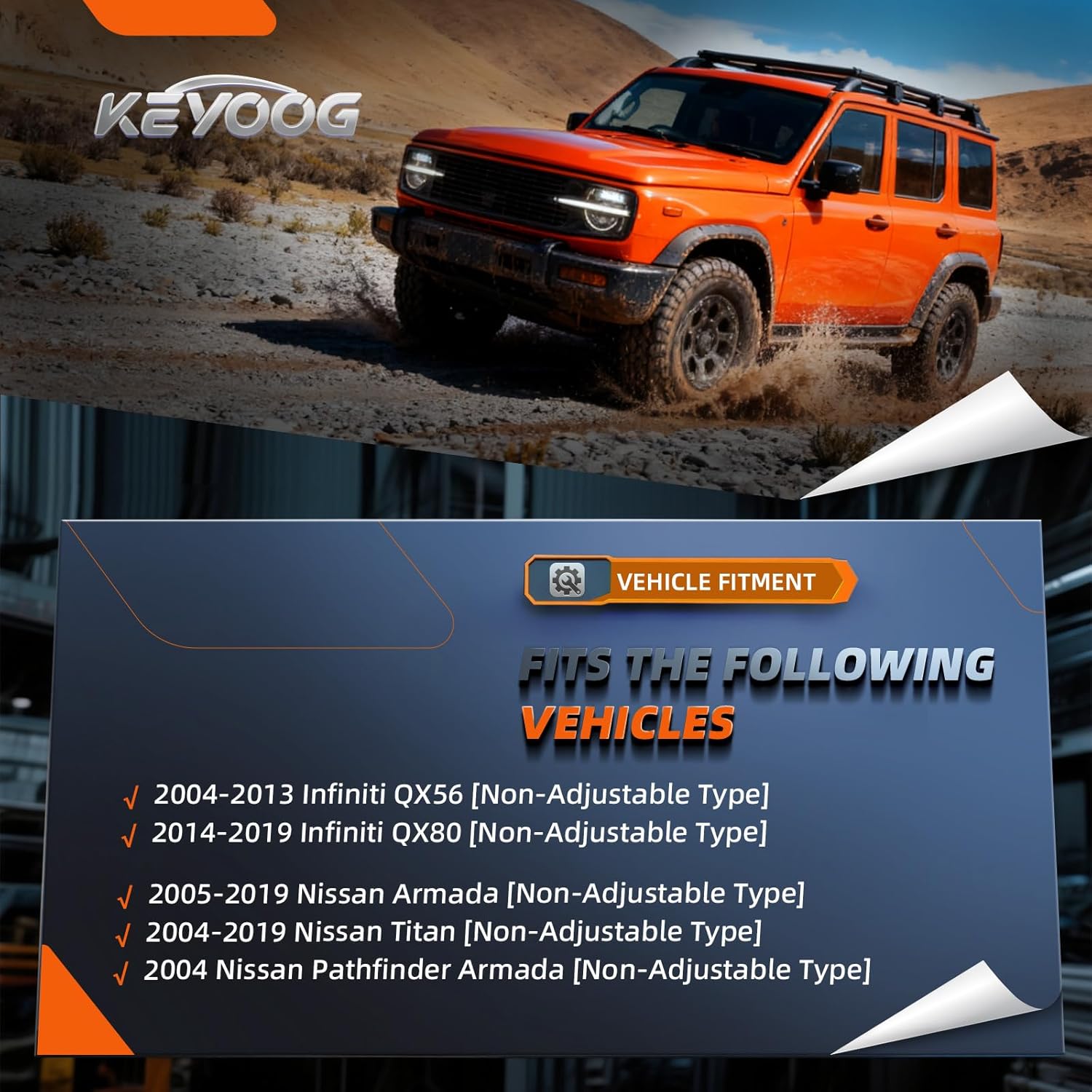 KEYOOG 2Pc Set K620649 K620650 Front Upper Control Arm and Ball Joint Assembly Fit For 04-13 I-nfiniti QX56 [14-19 QX80 ] 05-19 N-issan Armada [04 Pathfinder Armada ] 04-19 Titan Suspension