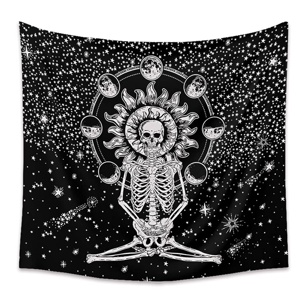 Lichi Skeleton Tapestry, Wall Art Wall Decor Apartment Home Dorm Wall Decorations for Living Room Bedroom Skull Tapestries - 150 * 200cm