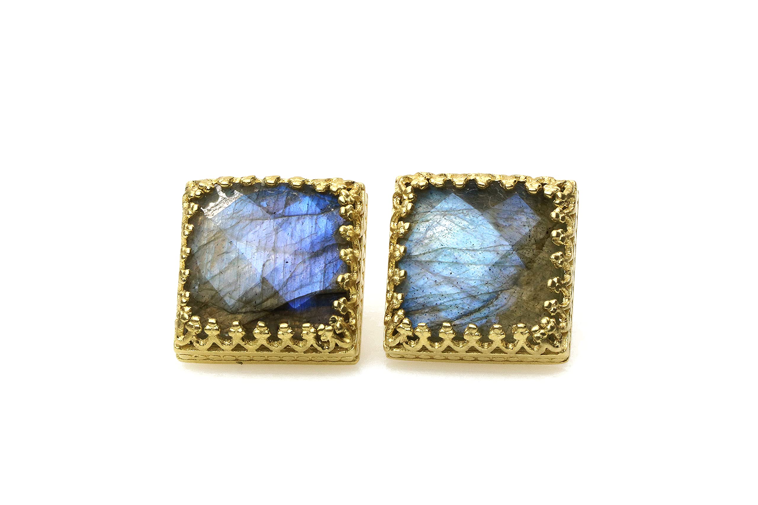 Anemone Gioielli 925 Argento Labradorite Orecchini - Gioielli come Regalo Fidanzamento per Lei, Orecchini Sposa, Orecchini per Tutti i Giorni - con Scatola Regalo