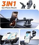 TORRAS [Ultra-Durable Cell Phone Holder for Car, Universal Mount Dashboard Windshield Vent Compatible with iPhone 14 13 12 11 Pro Max, Samsung Galaxy S20+ Ultra S10 Note Plus