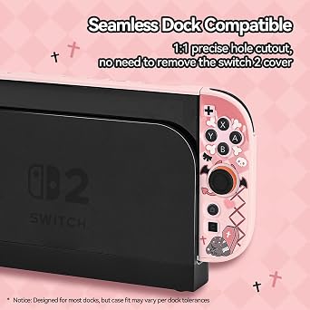 GeekShare Protective Case for Switch 2 (2025) Switch 2 Case Dockable Shell Compatible with Switch 2 Scratch-Resistant Shockproof (Gothic Rabbit)
