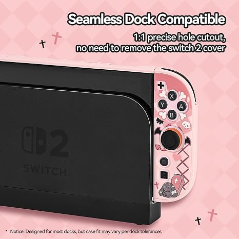 GeekShare Protective Case for Switch 2 (2025) Switch 2 Case Dockable Shell Compatible with Switch 2 Scratch-Resistant Shockproof (Gothic Rabbit)