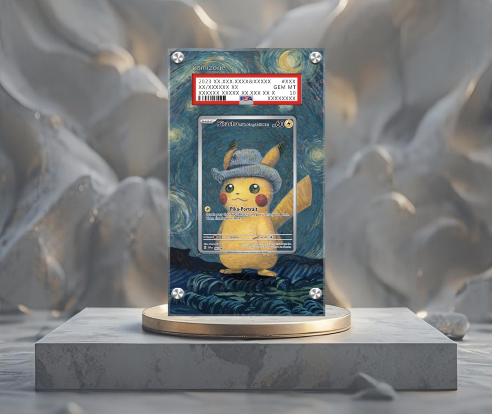 h*i様 Pikachu with Gray Felt Hat 海外のカードゴッ Display for Pikachu with Grey Felt Hat - Van Gogh Museum Promo