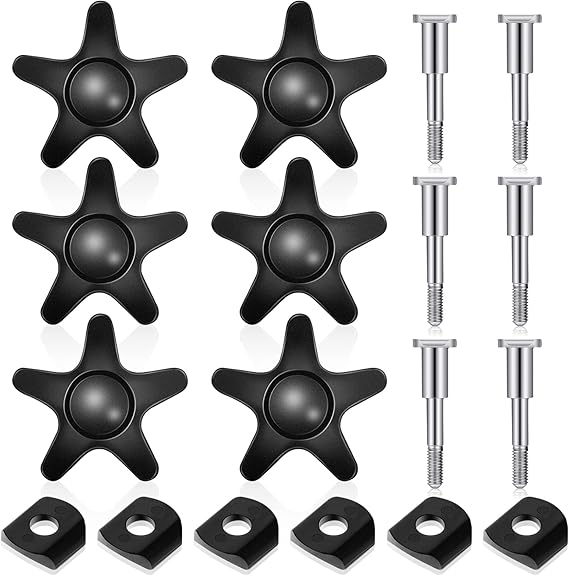 6 Pack Replacement Arm Adjustment Knobs for Rollators, Drive Walker