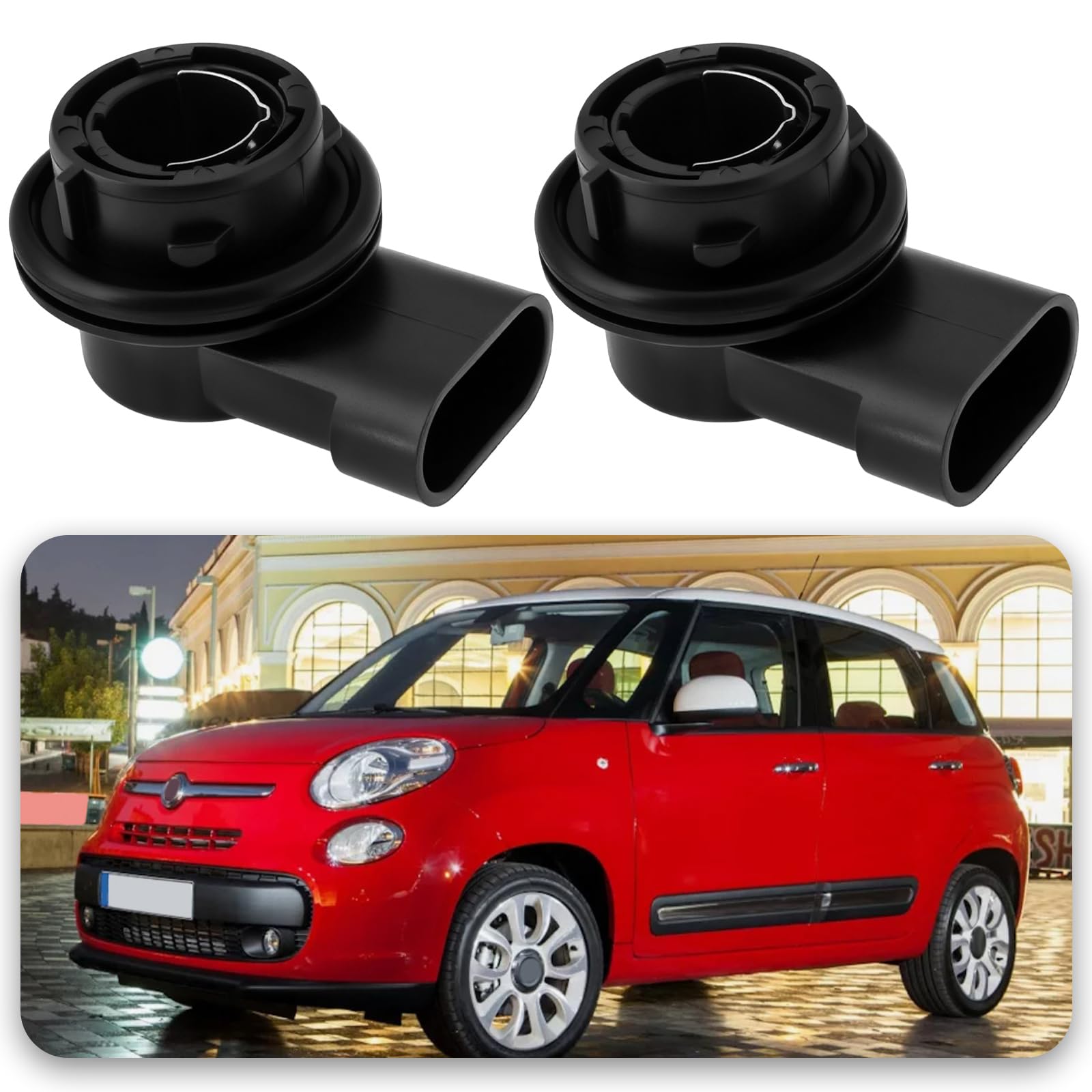 Portalampada per luce di marcia diurna a 3 pin, compatibile con Fiat Panda dal 2012 in poi, 2 pezzi