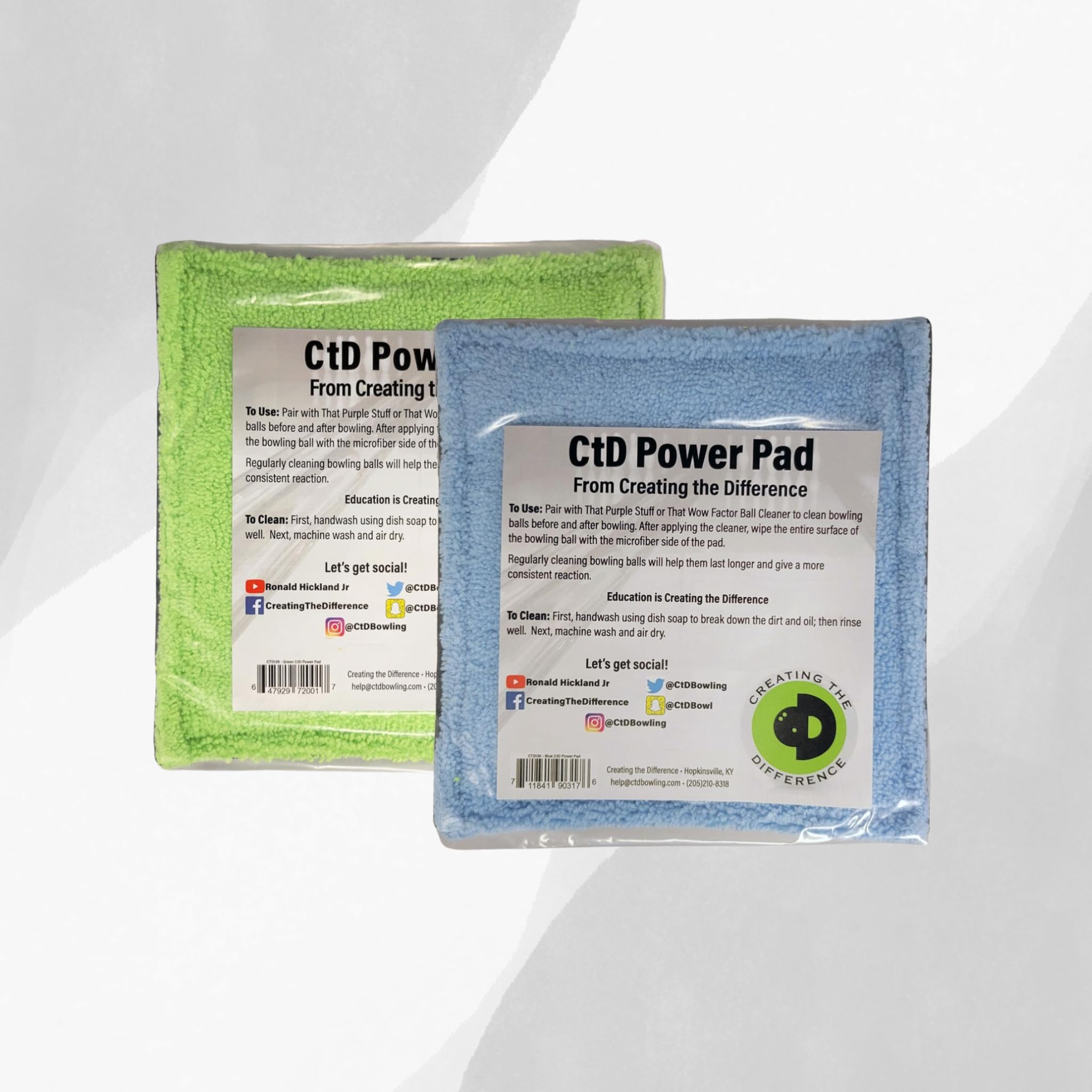 Creating the Difference Power Pad | Microfiber Bowling Ball Cleaning Towel | Bowling Ball Cleaner | Removes Dirt & Oil | Bowling Supplies & Accessories