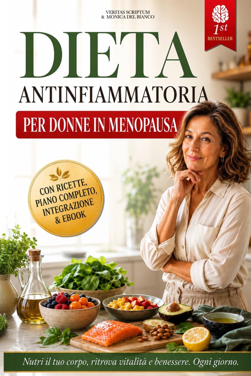 DIETA ANTINFIAMMATORIA PER DONNE IN MENOPAUSA: 5 LIBRI IN 1: Metodo Naturale per Riattivare il Metabolismo e Reset Ormonale: Ridurre Gonfiore, Vampate ... + BONUS eBook, Ricette & Integrazione