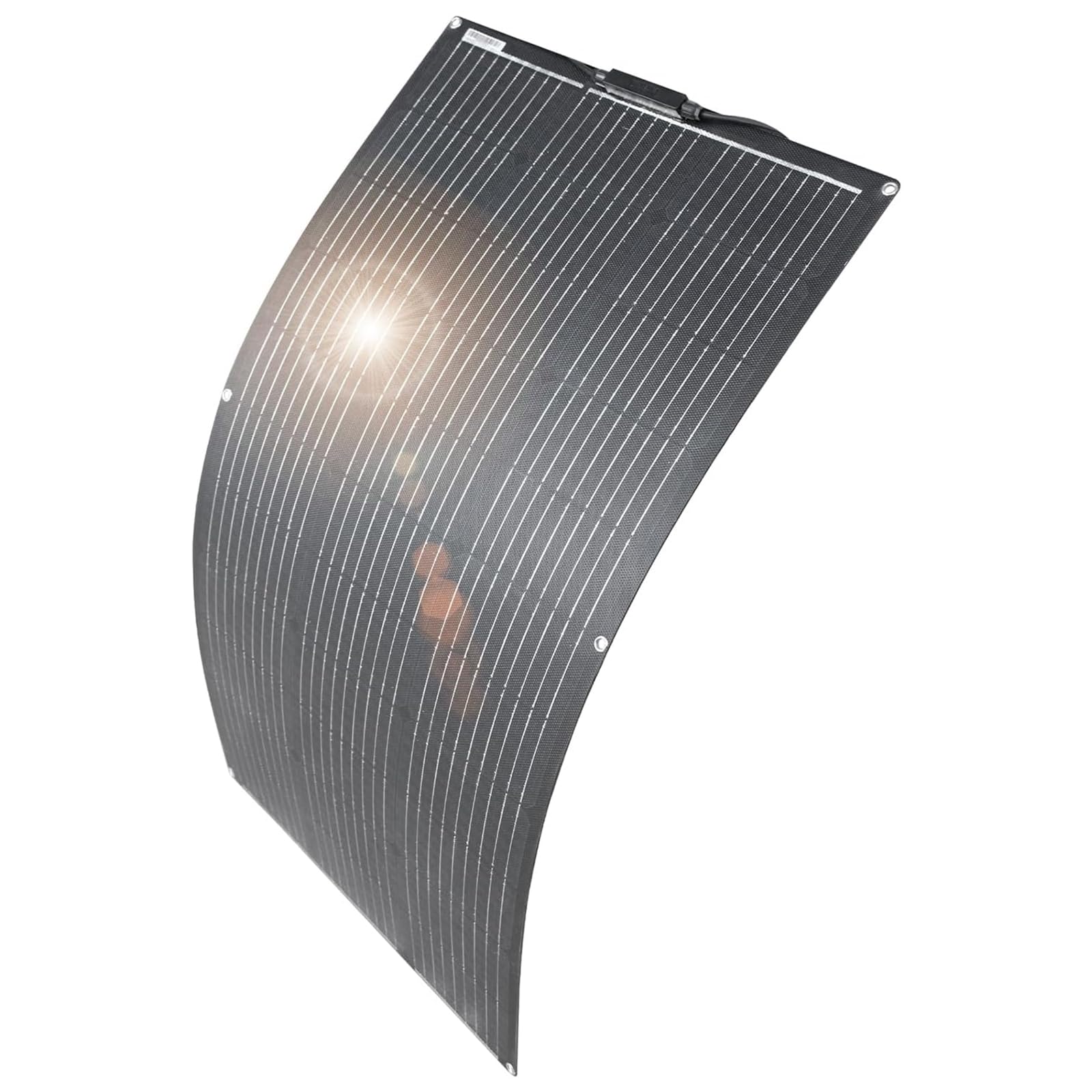 100W 12V ETFE Panneau Solaire Flexible Monocristallin pour Systèmes Hors Réseau, Caravane, Bateau, Yacht, Marine, Toit et Surfaces Irrégulière