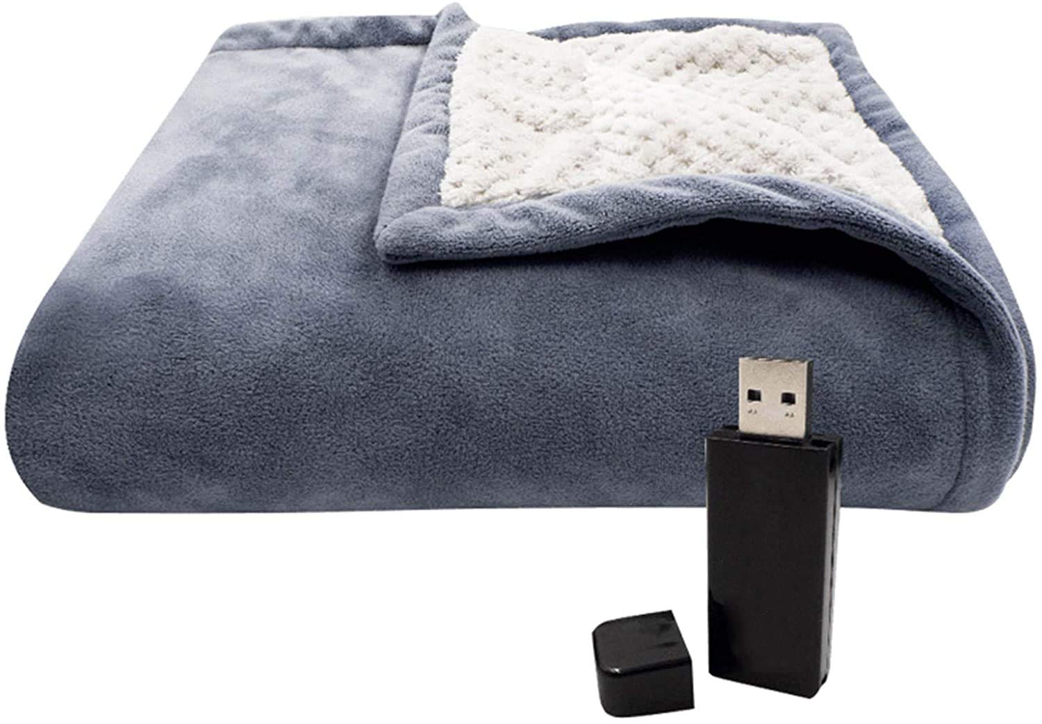 Coperta Riscaldata con Scialle Riscaldato Usb, Coperta Riscaldata Elettrica, con 3 Modalità Di Temperatura Regolabile Coperta Elettrica, per Aereo/Auto/Campeggio/Casa
